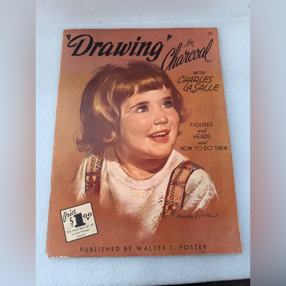Walter Foster Art Book "Drawing In Charcoal" With Charles LaSalle # 51, NUDES